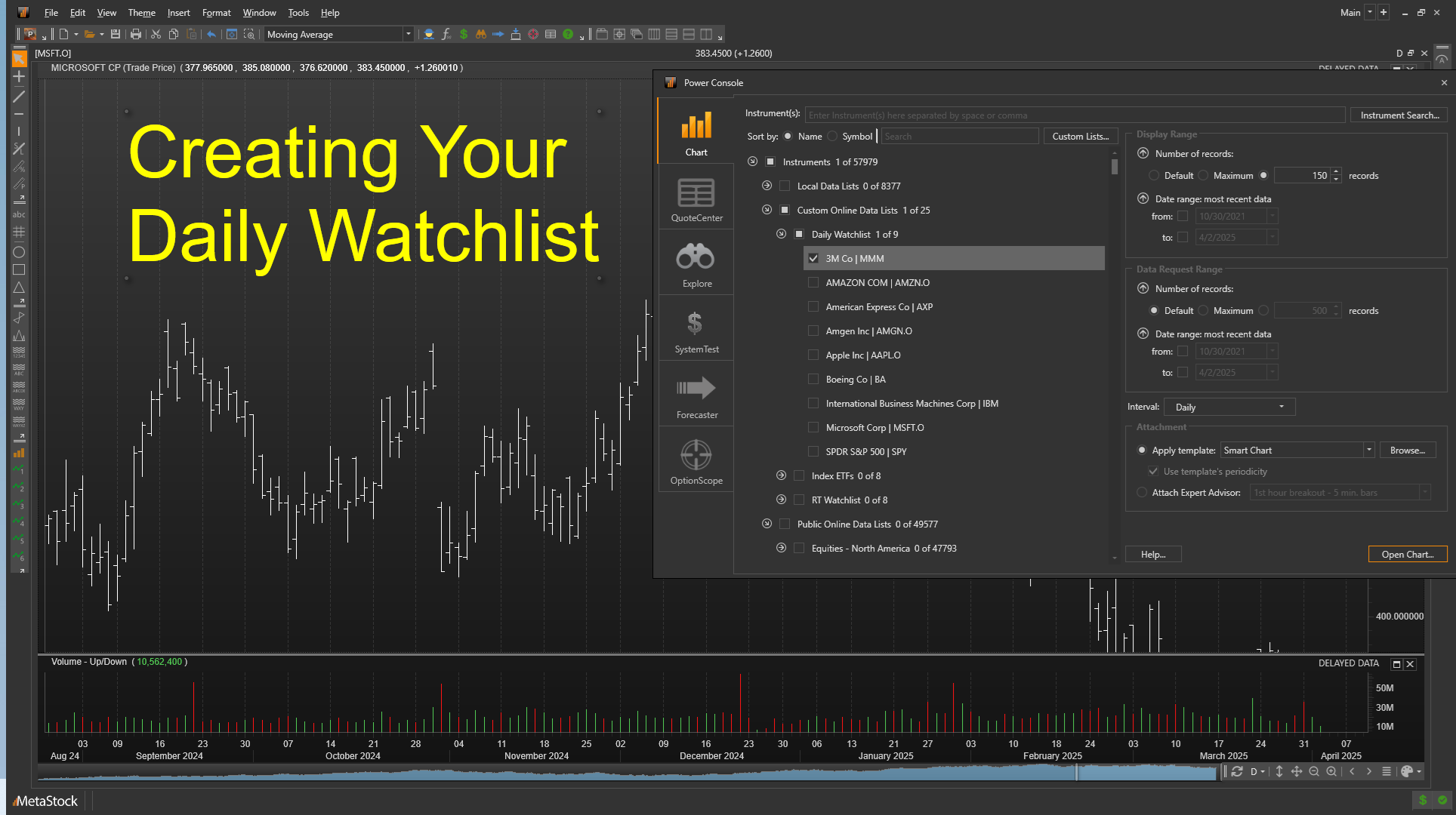 Creating Your Watchlist