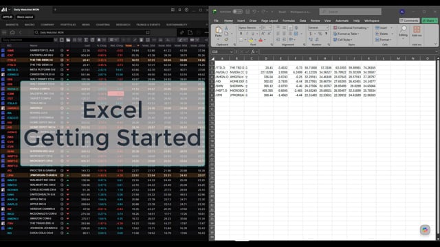 XENITH – Getting Started with Excel